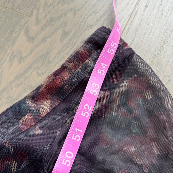 Marchesa Notte Floral Print Sheer Panel Gown SALERNO Sz 0 Purple Bridesmaid Plum - Picture 9 of 10